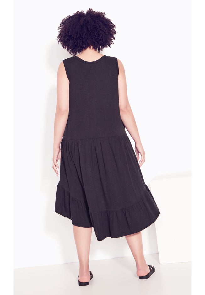Evie Ruffle Plain Dress image number 2