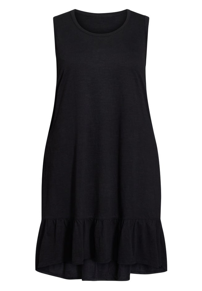 Evie Ruffle Plain Dress image number 3