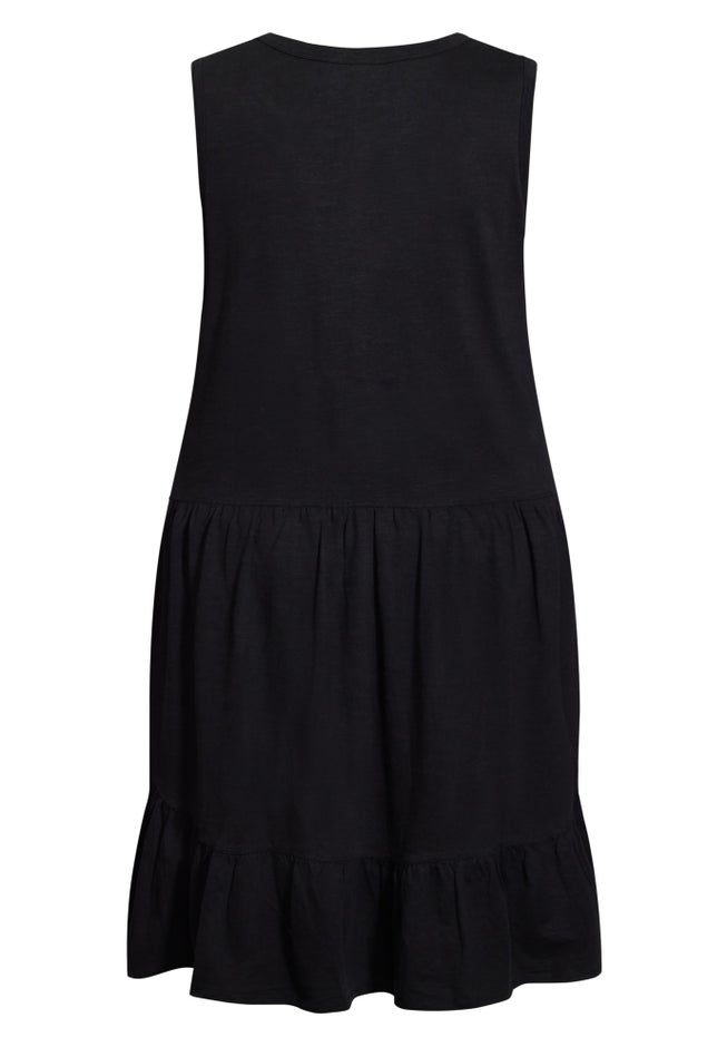 Evie Ruffle Plain Dress image number 4