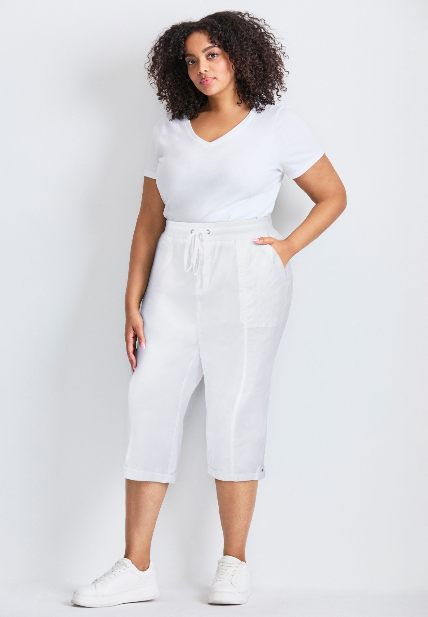Cotton Roll Up Capri | Avenue