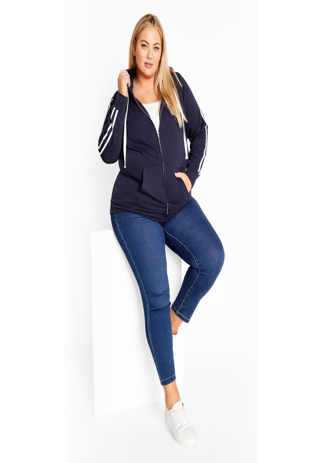 Side Stripe Zip Hoodie image number 1