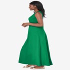 Stretch Cotton Crochet-Back Maxi Dress image number 3