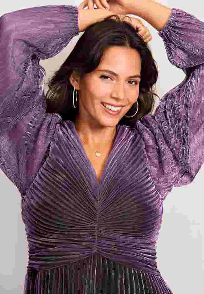 Pleated Plisse Dress image number 2
