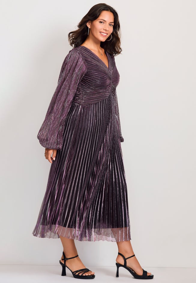 Pleated Plisse Dress image number 4