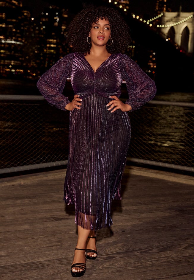 Pleated Plisse Dress image number 1