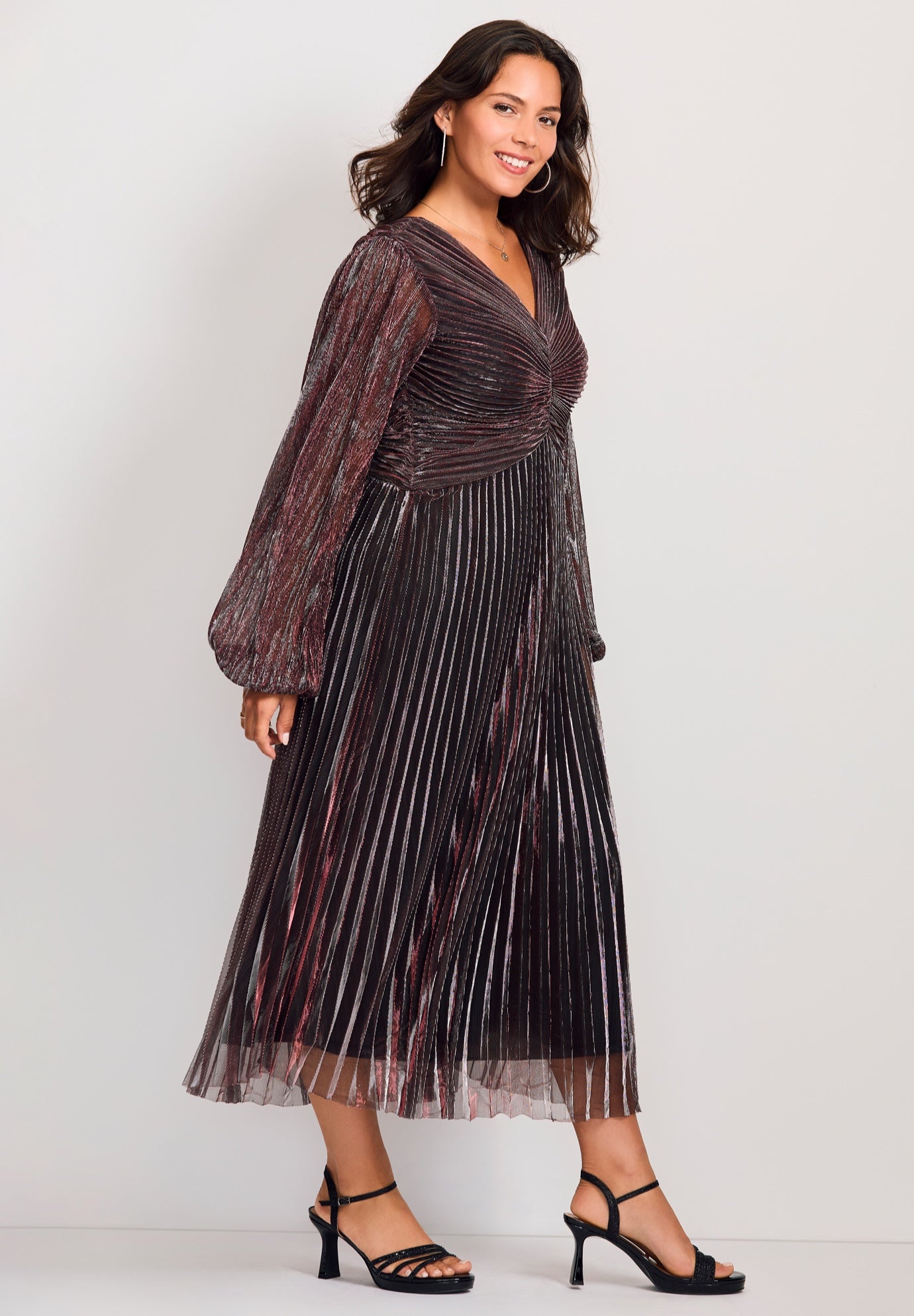 Pleated Plisse Dress image number 4