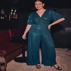 Nada Sequin Puff Sleeve Jumpsuit image number 0