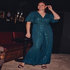 Nada Sequin Puff Sleeve Jumpsuit image number 1