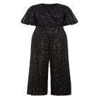 Nada Sequin Puff Sleeve Jumpsuit image number null