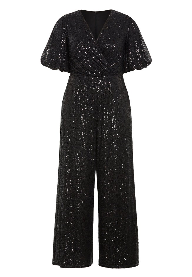 Nada Sequin Puff Sleeve Jumpsuit image number 4