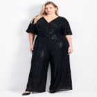 Nada Sequin Puff Sleeve Jumpsuit image number null