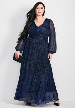 Lucia Plisse Maxi Dress