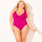 Crossback V-Neck One Piece Swimsuit image number null