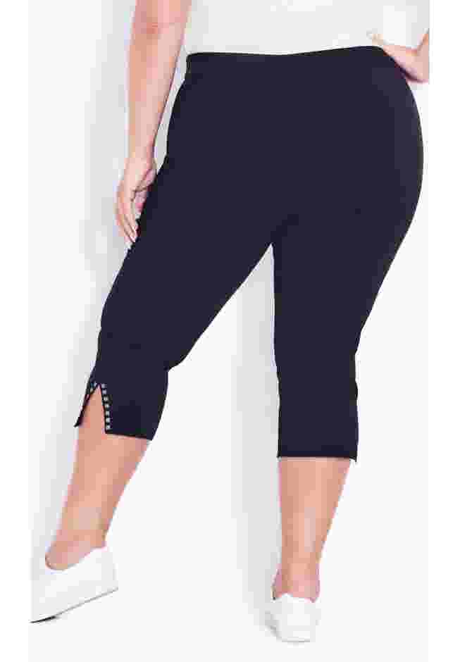 Super Stretch Split Hem Capri image number 1