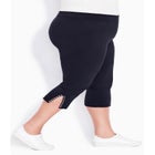 Super Stretch Split Hem Capri image number null