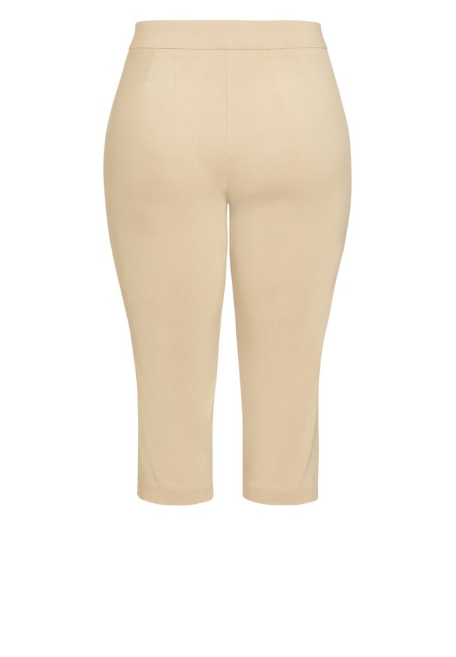 Super Stretch Split Hem Capri image number null