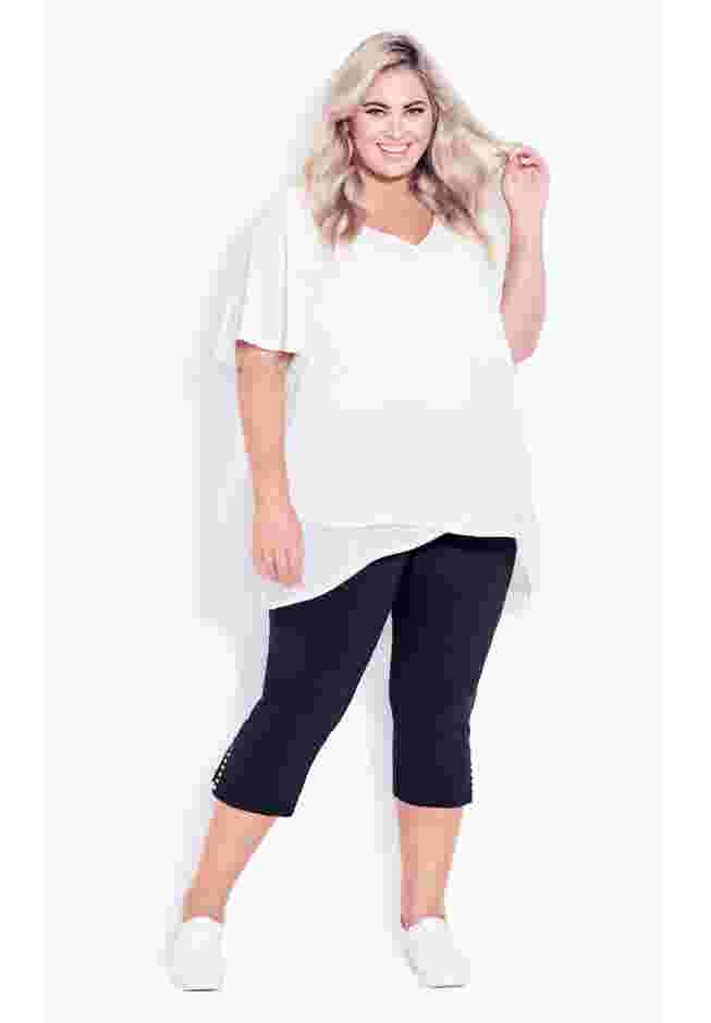 Super Stretch Split Hem Capri image number 0