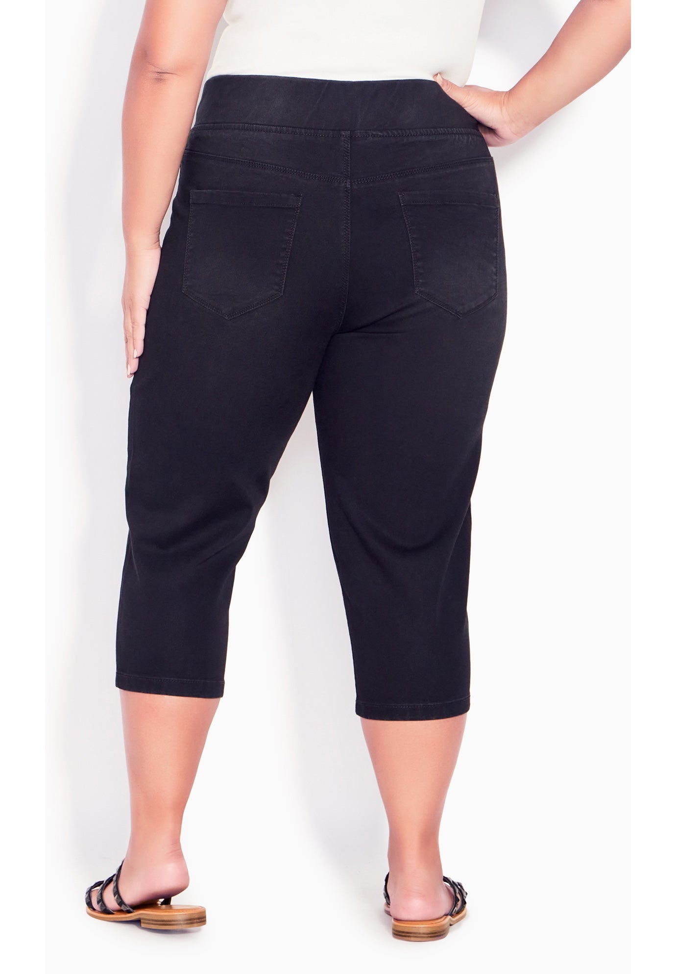 Butter Denim Pull On Crop Jean image number 3