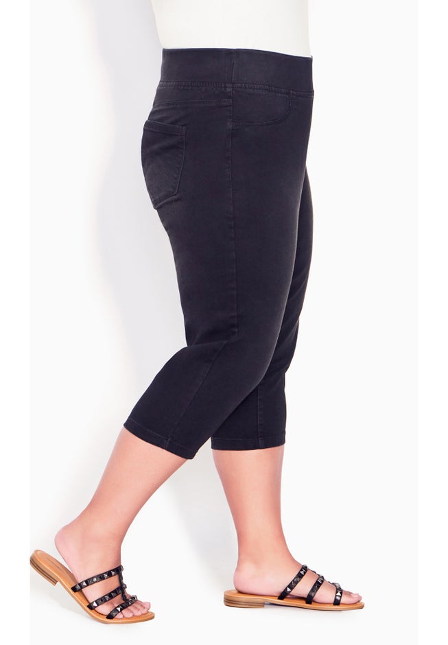 Butter Denim Pull On Crop Jean image number 2