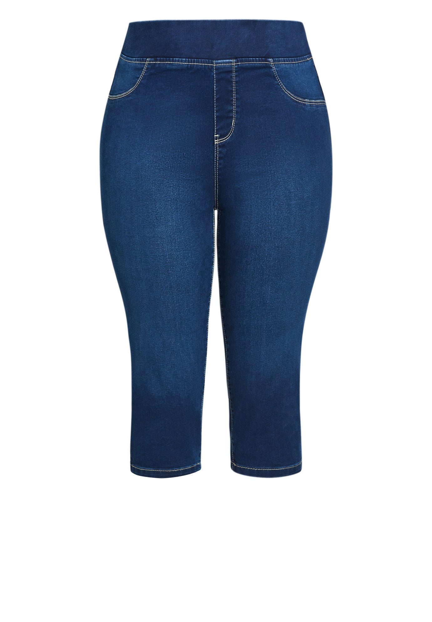 Butter Denim Pull On Crop Jean image number 4