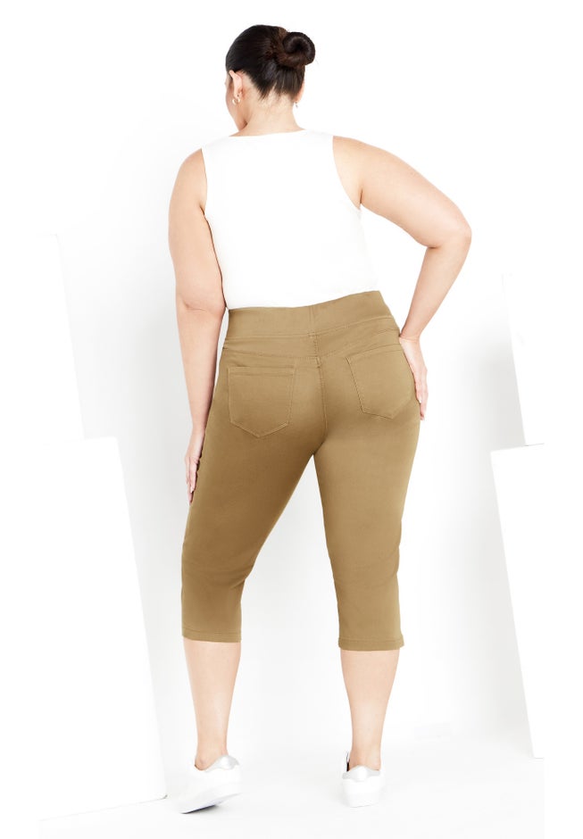 Butter Denim Pull On Crop Jean image number 3