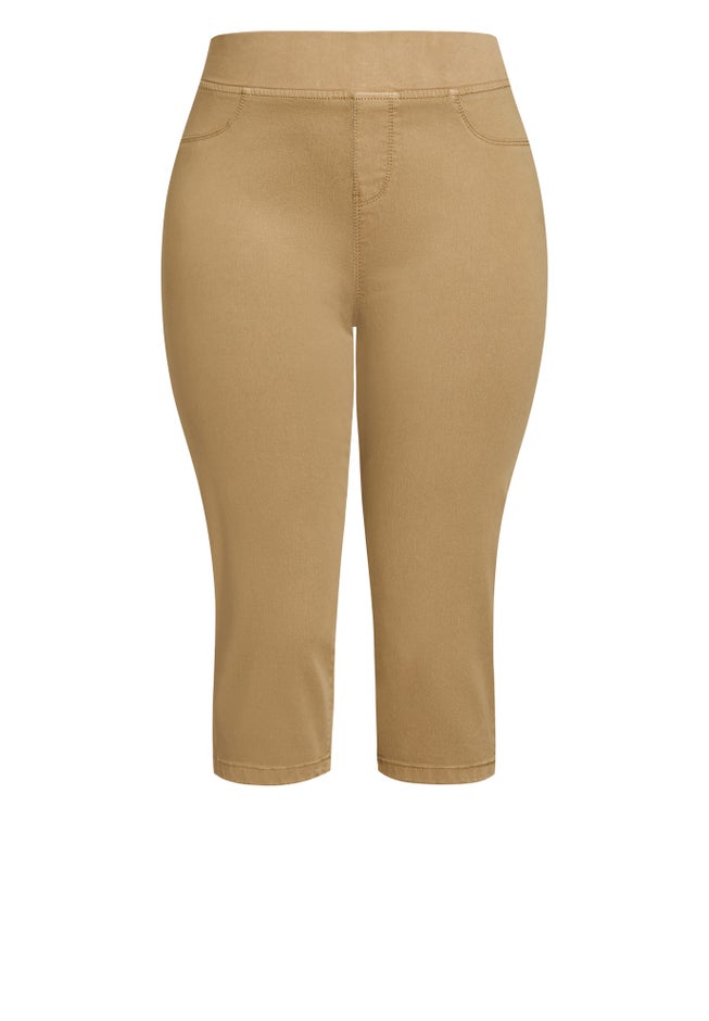 Butter Denim Pull On Crop Jean image number 5