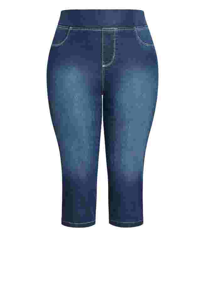 Butter Denim Pull On Crop Jean image number 4