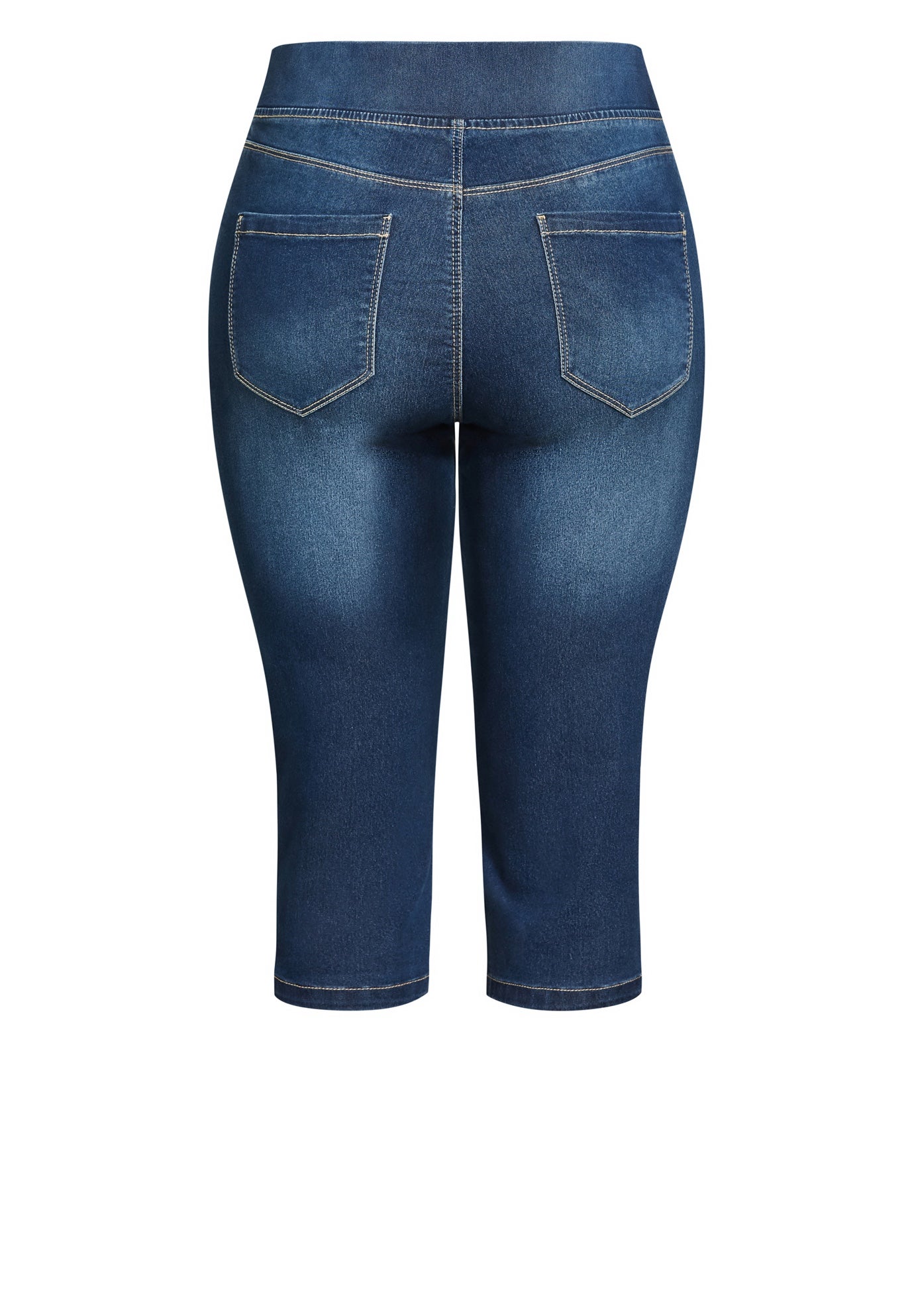 Butter Denim Pull On Crop Jean image number 4