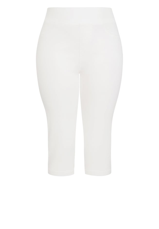 Butter Denim Pull On Crop Jean image number 4