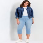 Butter Denim Pull On Crop Jean image number null