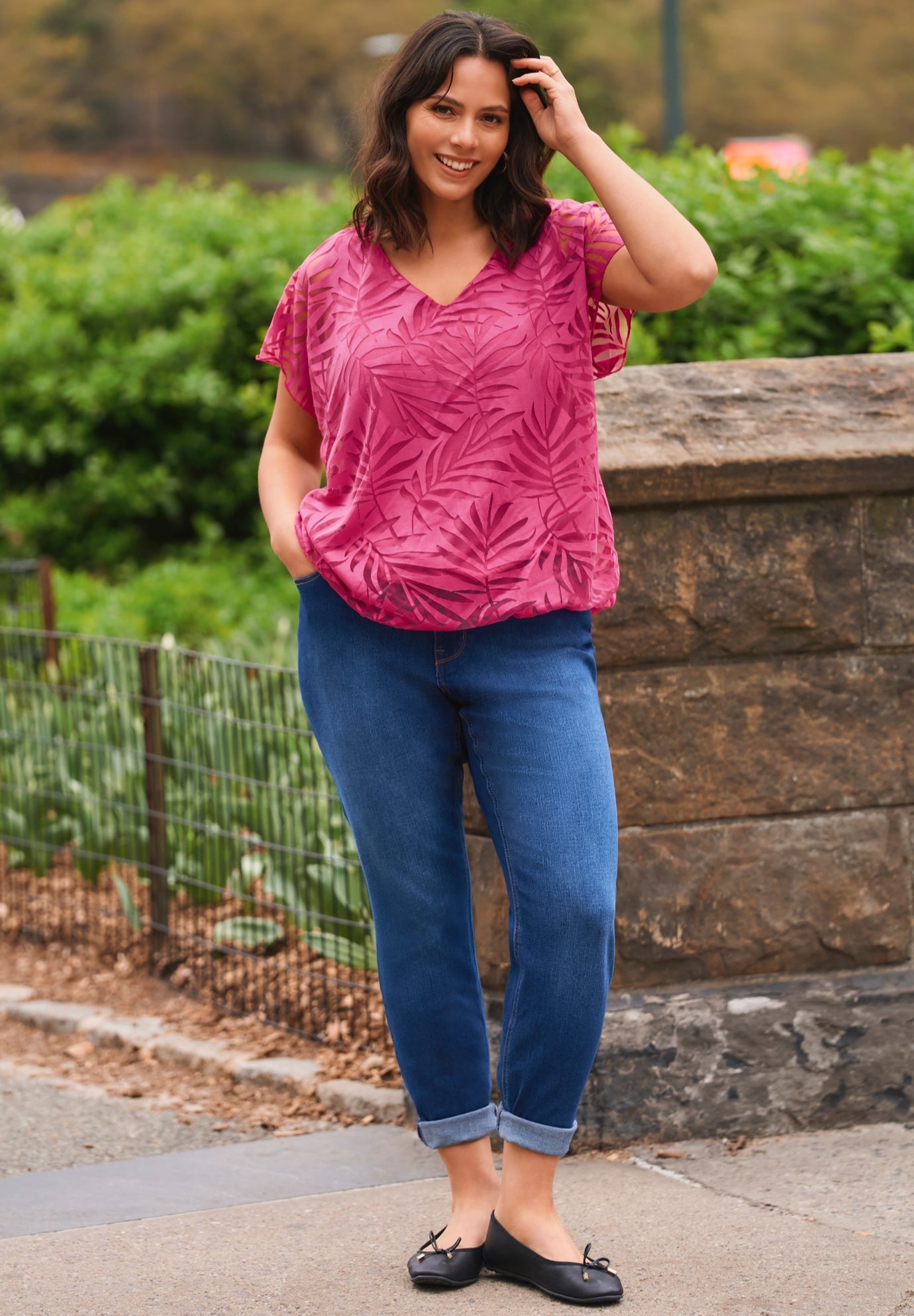 Denim Girlfriend Stretch Jean image number 1