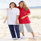 Sport Knit Straight-Leg Pull-On Pants image number null