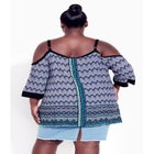 Daisy Cold Shoulder Border Top image number null