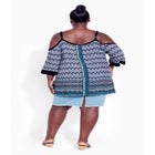 Daisy Cold Shoulder Border Top image number null