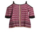 Daisy Cold Shoulder Border Top image number null