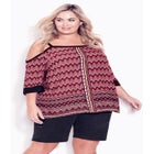 Daisy Cold Shoulder Border Top image number null