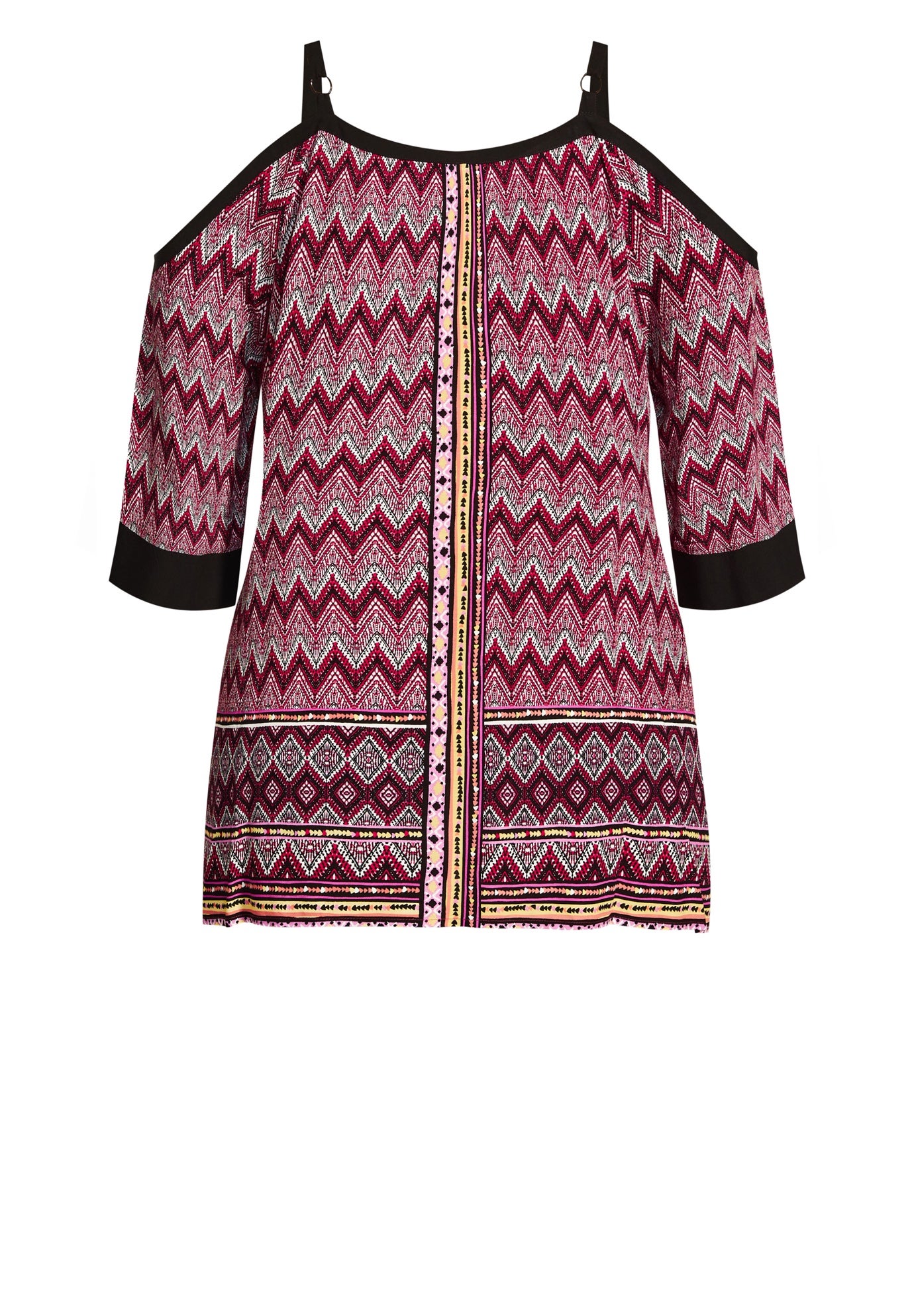 Daisy Cold Shoulder Border Top image number 5