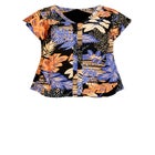 Mixed Media V-Neck Ruffle Top image number null