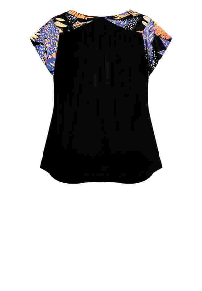 Mixed Media V-Neck Ruffle Top image number 5