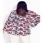 Boho Bell Sleeve Tier Sharkbite Hem Top image number null