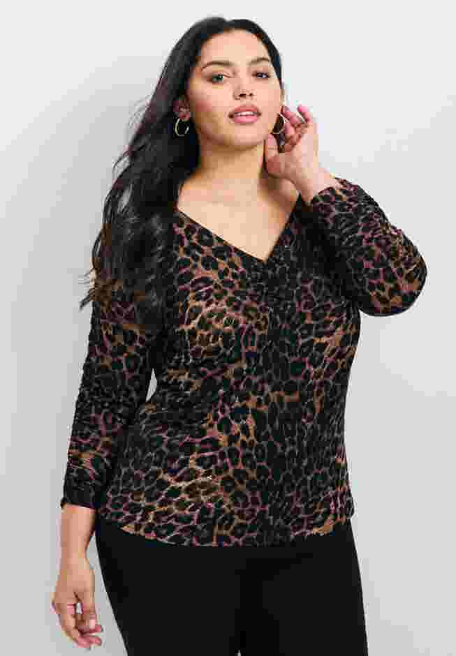 Naomi Print Gathered Sleeve Top image number 0