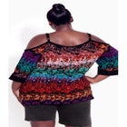 Daisy Cold Shoulder Print Top image number null