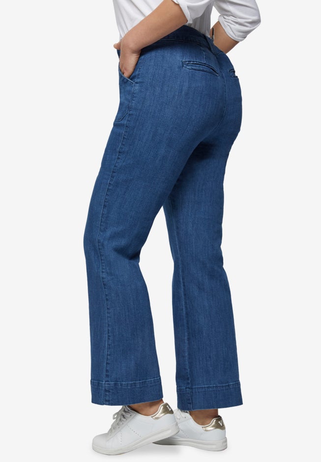 High-Waist Wide Leg Jeans image number null