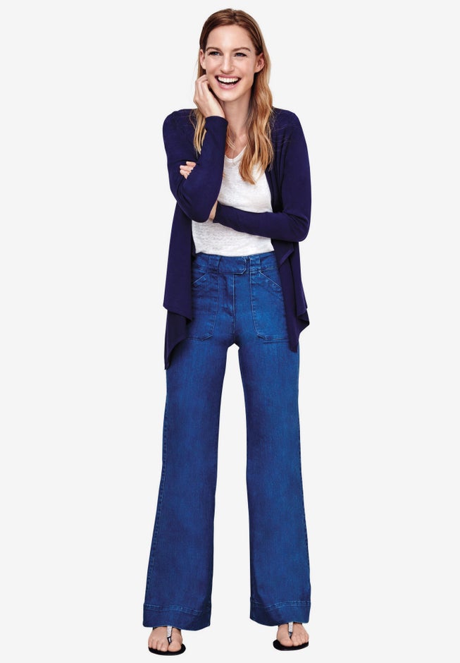High-Waist Wide Leg Jeans image number null