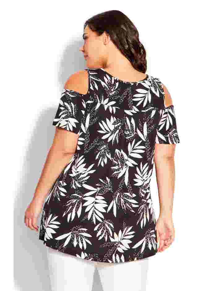 Claire Cold Shoulder Print Tunic image number 1