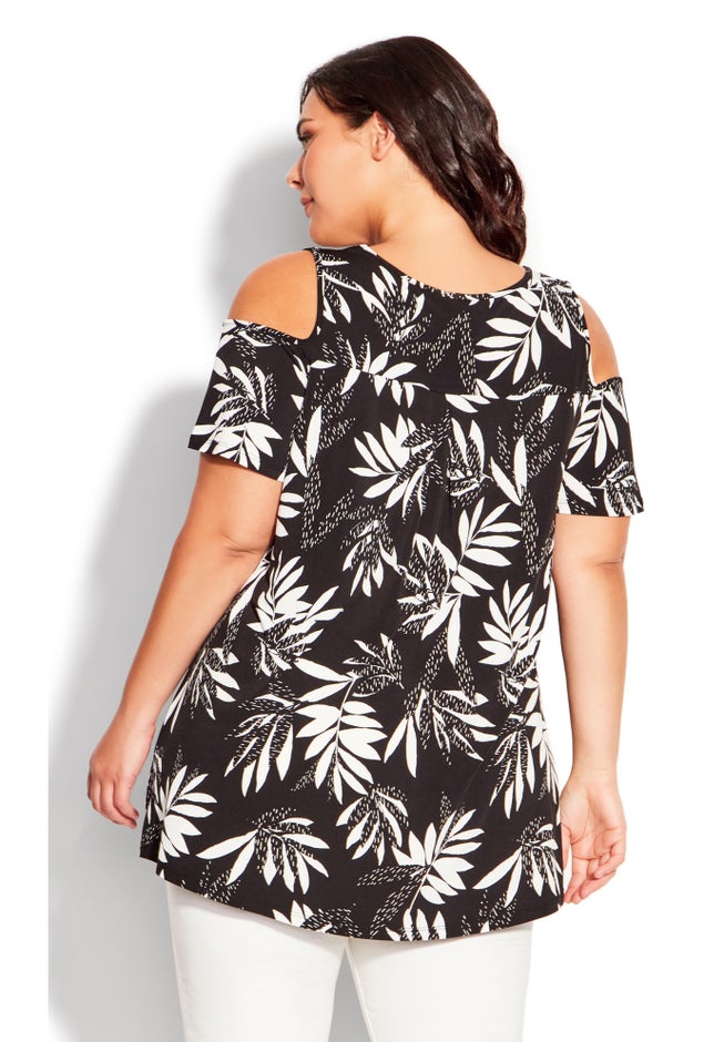 Claire Cold Shoulder Print Tunic image number 1