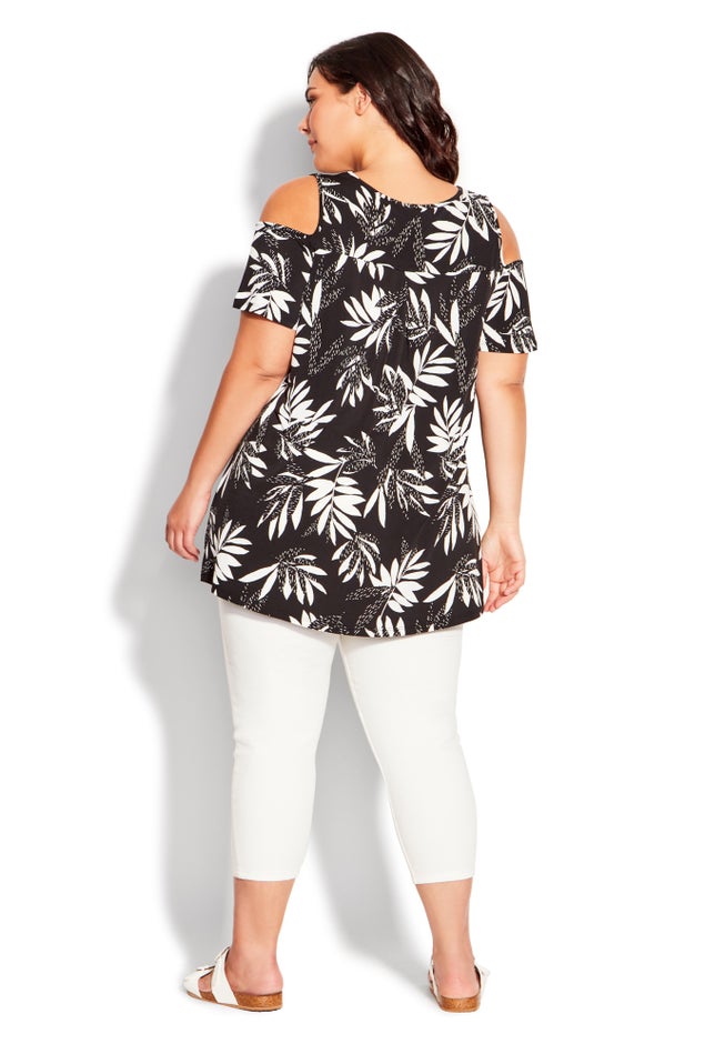 Claire Cold Shoulder Print Tunic image number 4