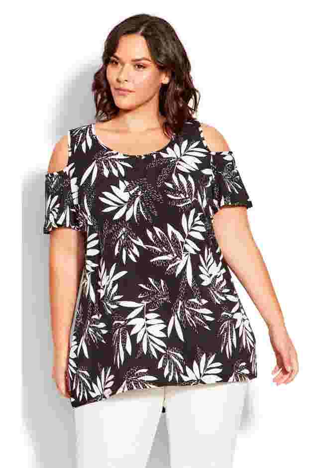 Claire Cold Shoulder Print Tunic image number 0