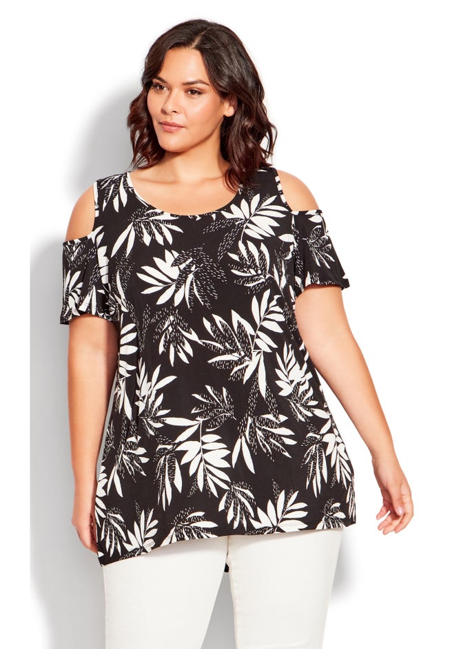 Claire Cold Shoulder Print Tunic image number 0
