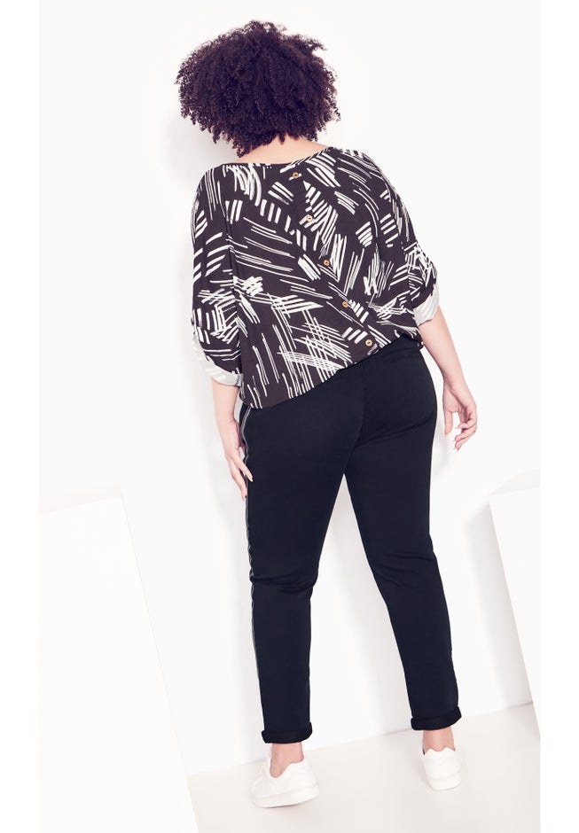 Shay Side Stripe Denim Jogger image number 1